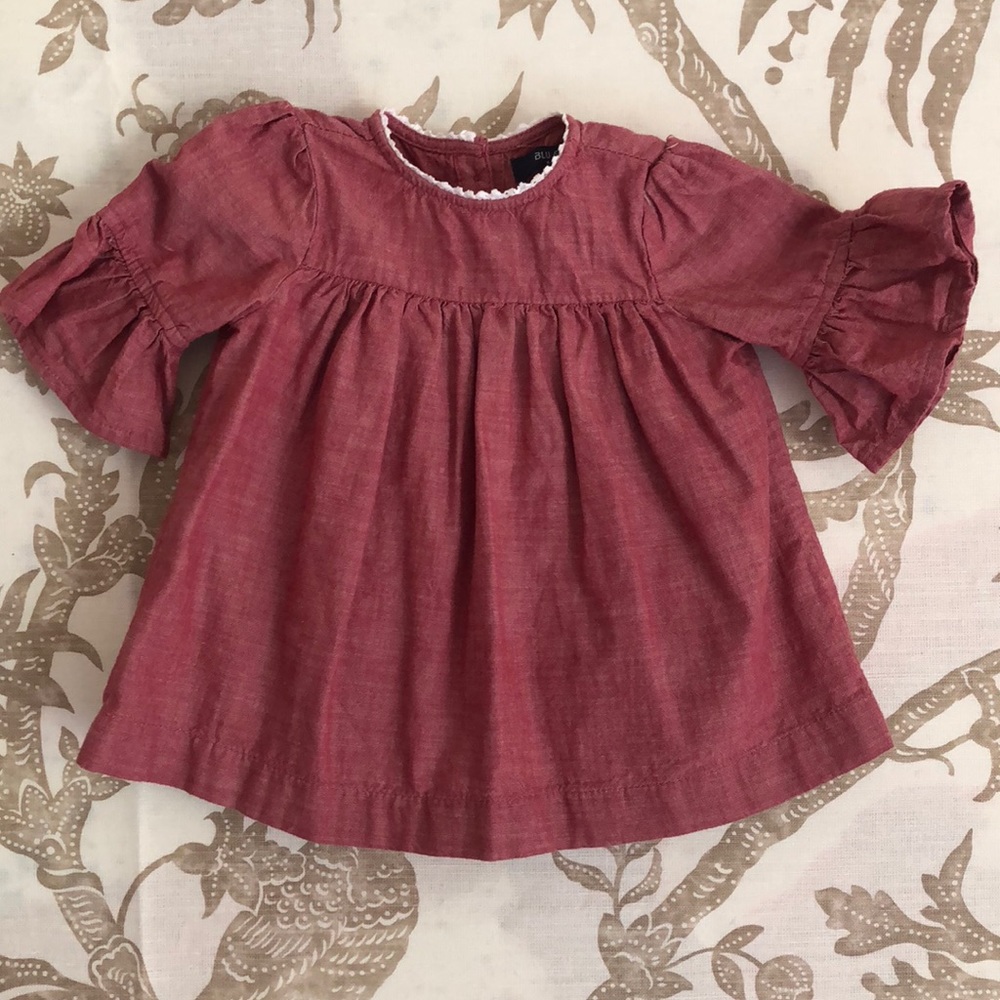 Blue and Blu red linen tunic